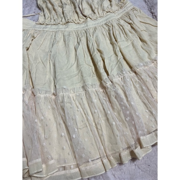 ForeMode Beige Plunge V-Neck Backless Halter Mini Babydoll Boho Dress Size XL - Picture 7 of 11